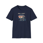 End of Shift T-Shirt — Retro Sunset Worker Graphic Tee