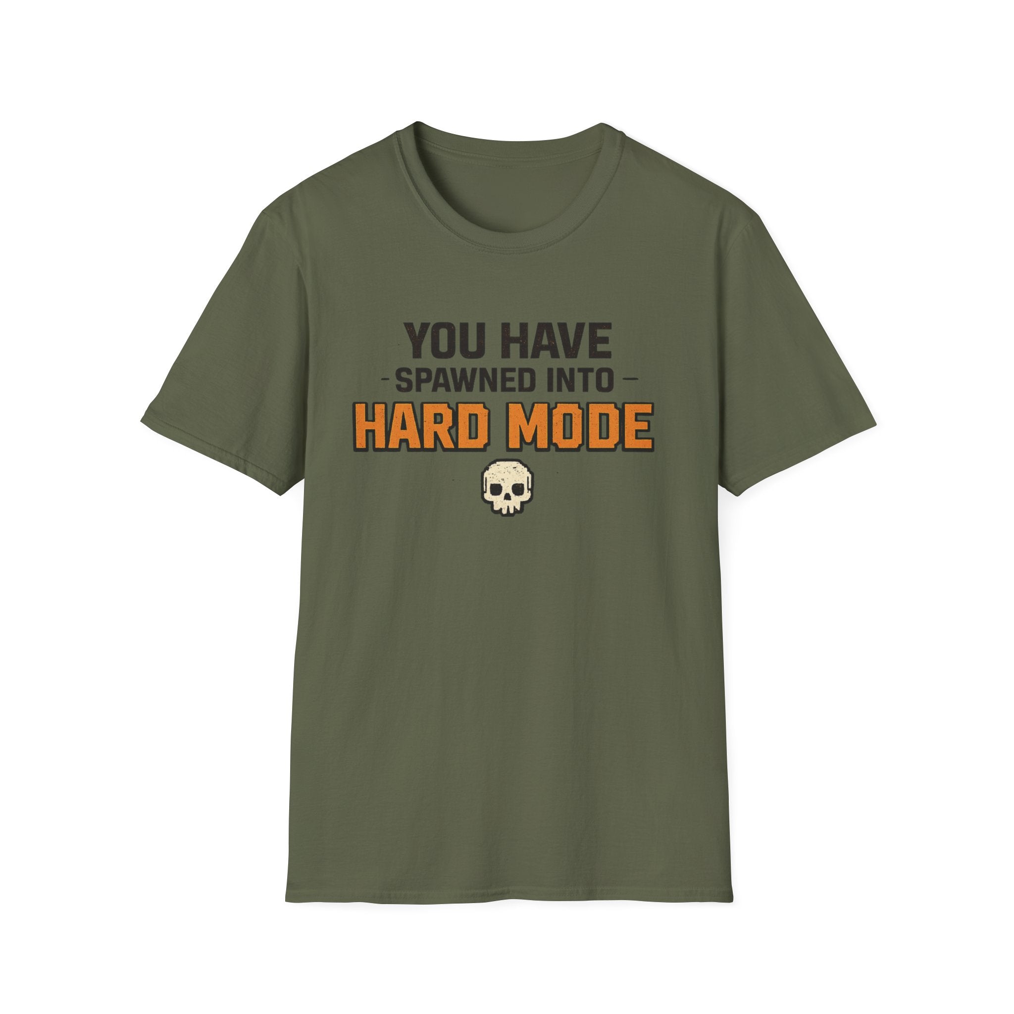 Hard Mode T-Shirt – "You Have Spawned Into Hard Mode" Gamer Tee