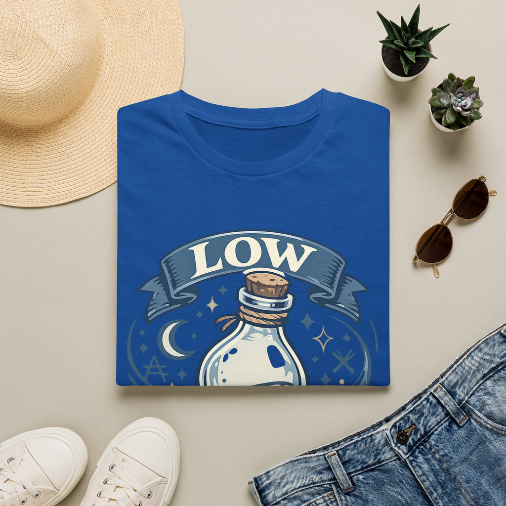 Low Mana T-Shirt — Cute Fantasy Potion Tee for Gamers & RPG Fans