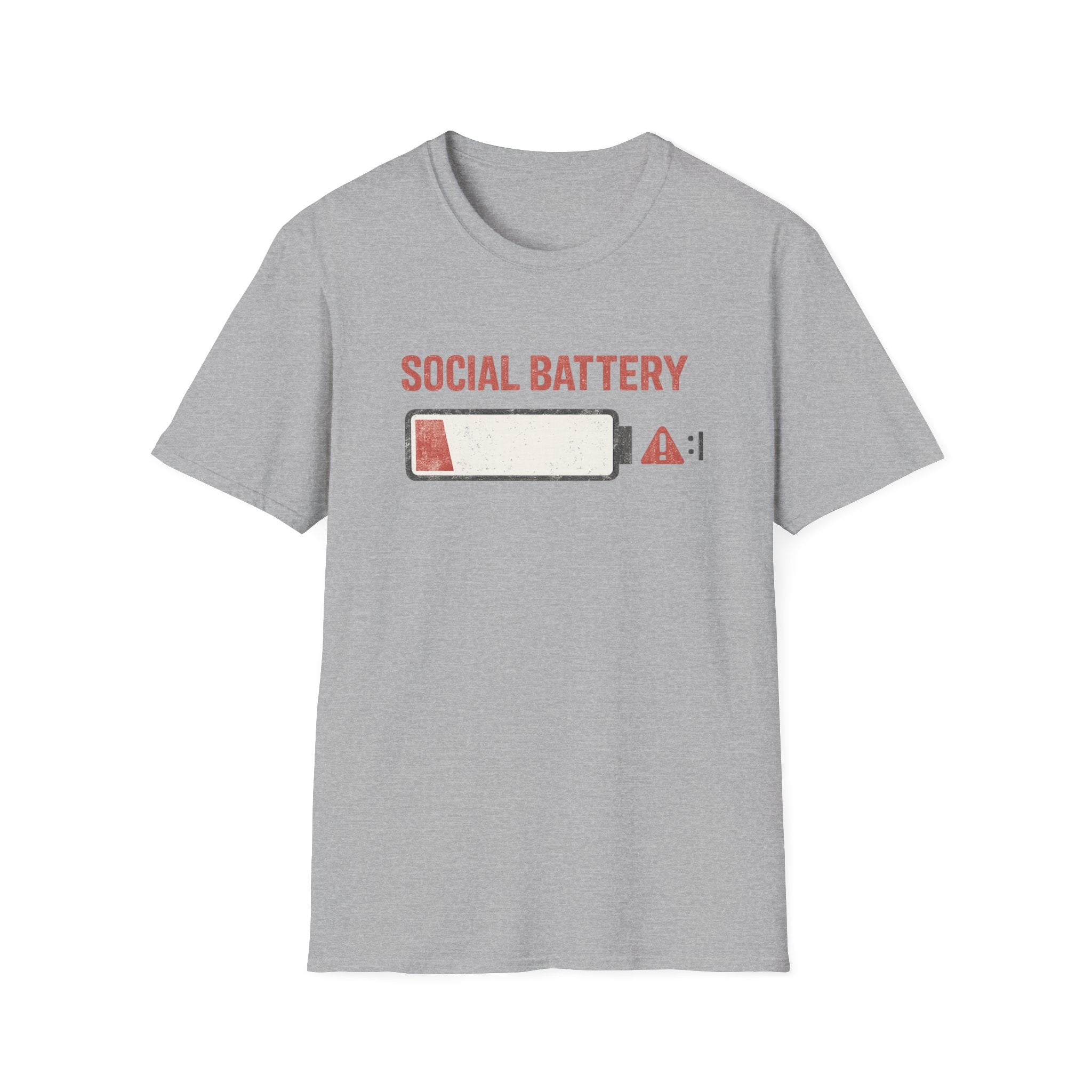 Social Battery Low Funny Introvert Graphic T-Shirt