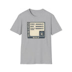 Overthinking Build Stat Screen T-Shirt - "Worry 10 / Doubt 10 / Staring at Ceiling 10"