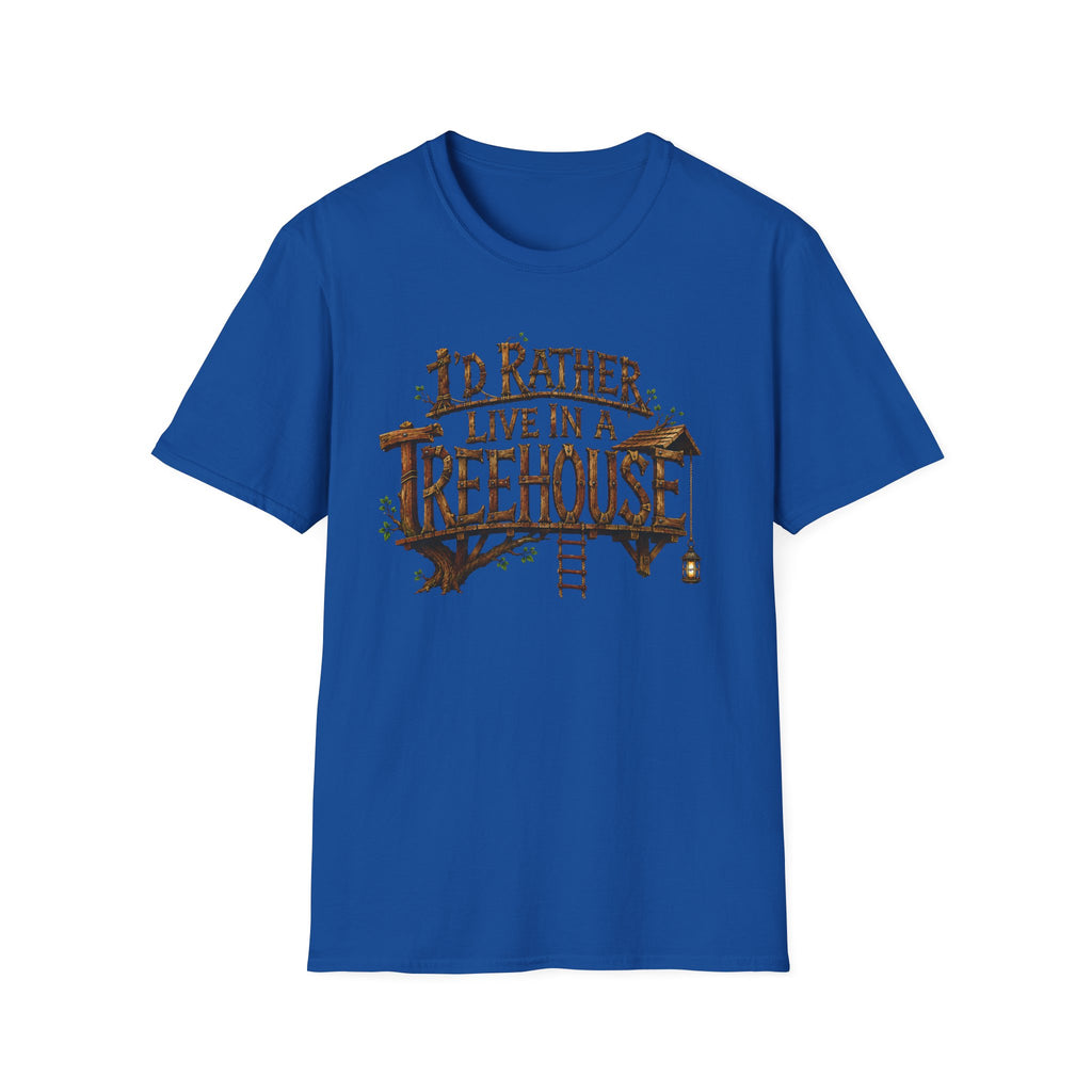 I'd Rather Live in a Treehouse T-Shirt - Whimsical Fantasy Graphic Tee
