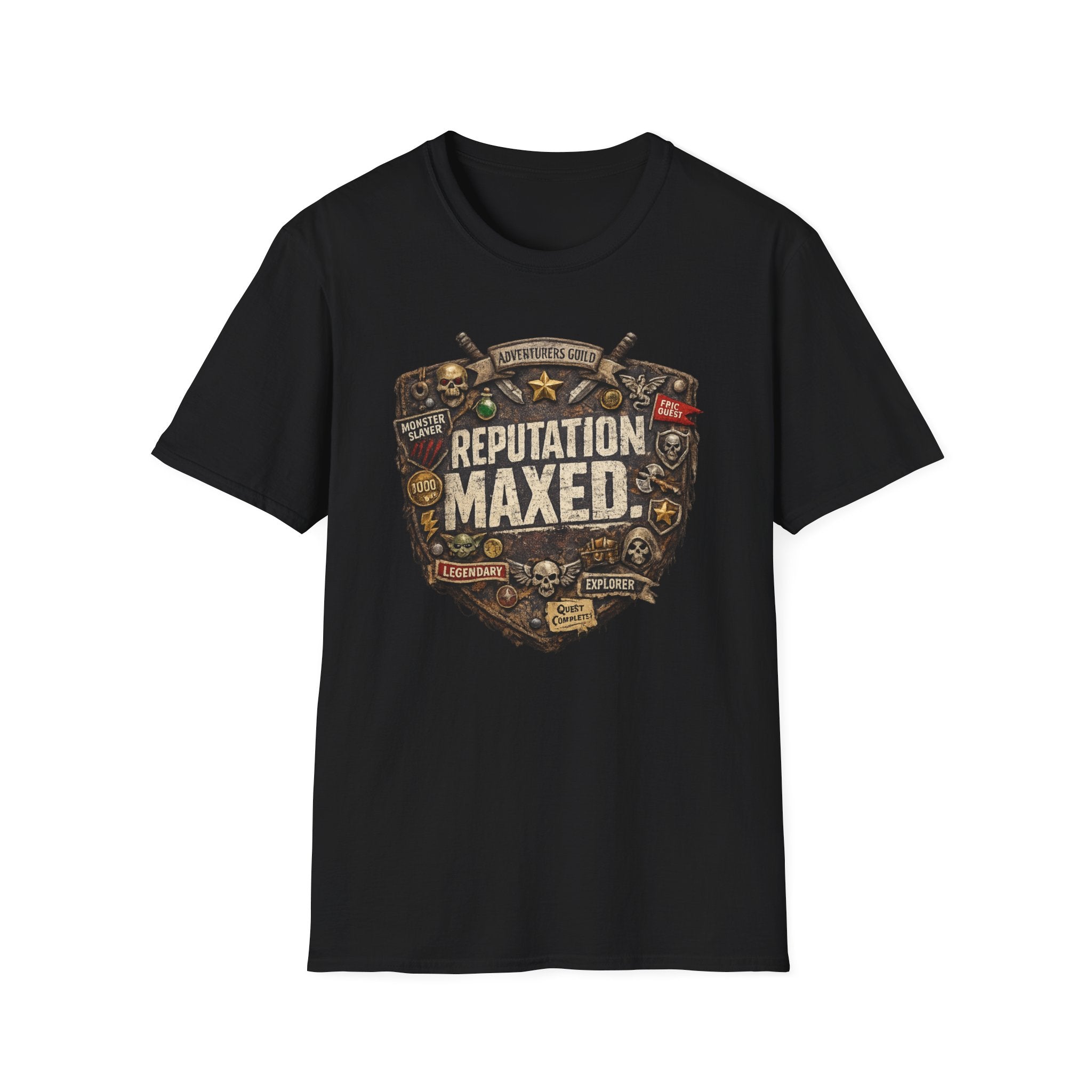 'Reputation Maxed' Gamer Adventure Graphic T-Shirt