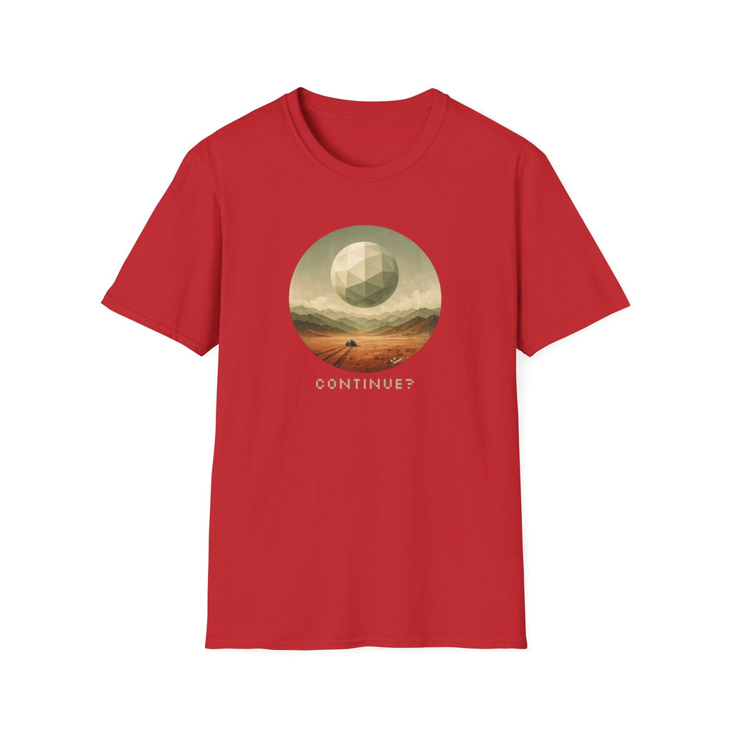'Continue?' Surreal Desert Sphere T-Shirt - Graphic Tee