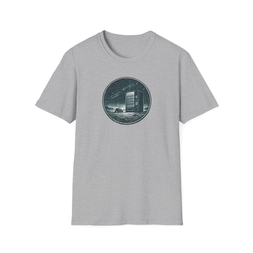 Space Vending Graphic T-Shirt - Stellar Rest Stop Design