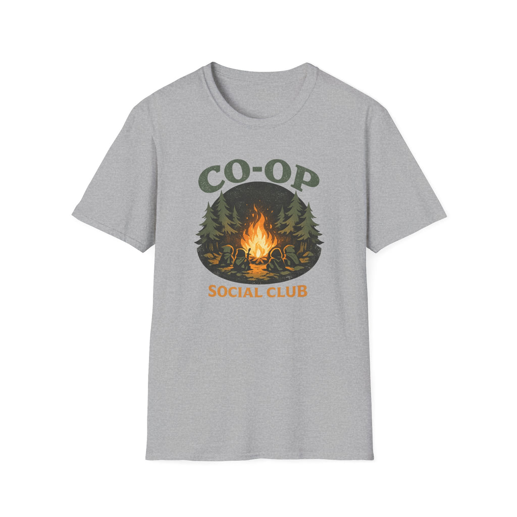 Co-Op Social Club T-Shirt – Campfire Forest Graphic Tee