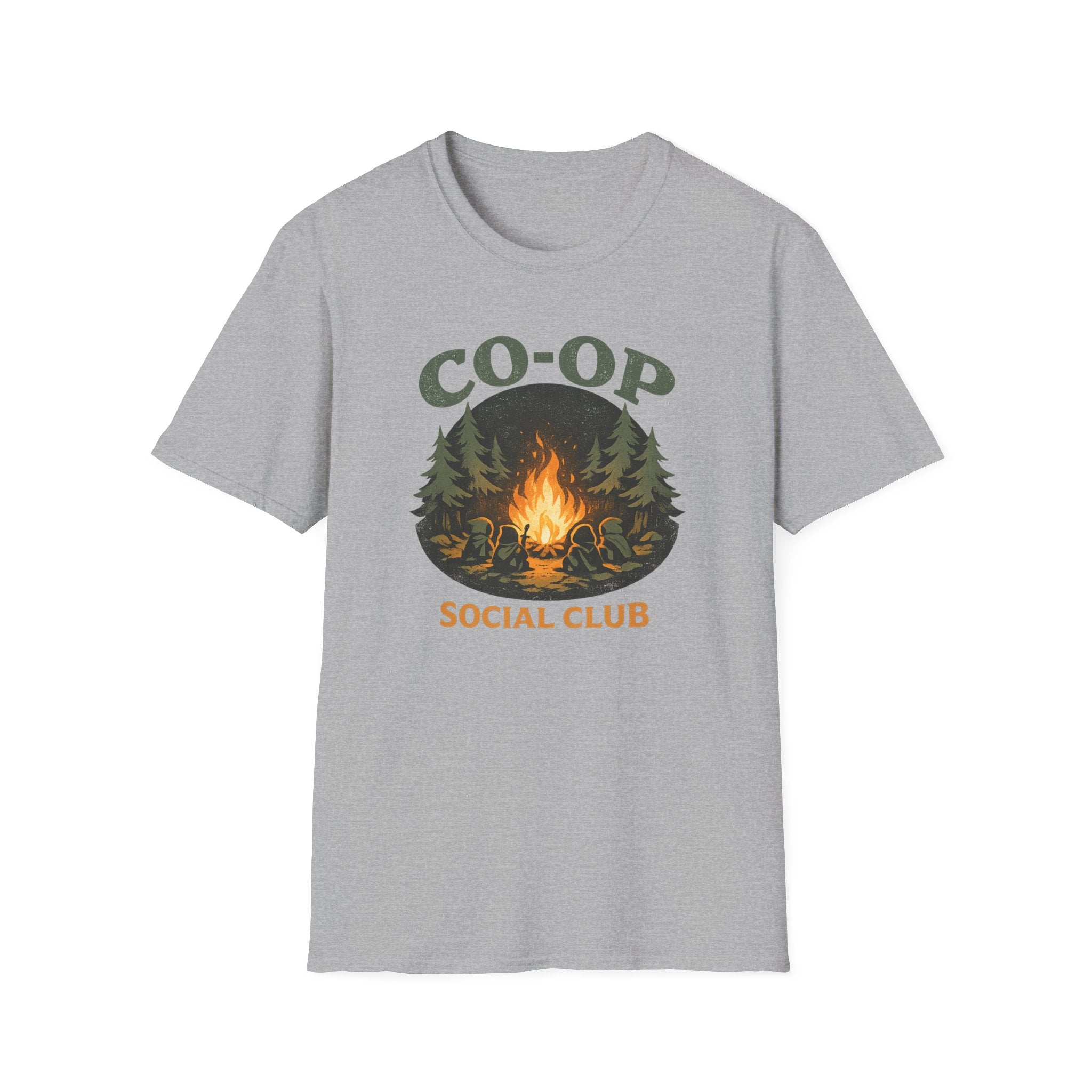Co-Op Social Club T-Shirt – Campfire Forest Graphic Tee
