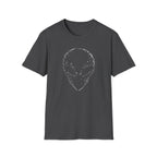 Alien Head Graphic T-Shirt - Minimalist Distressed Sci‑Fi Tee