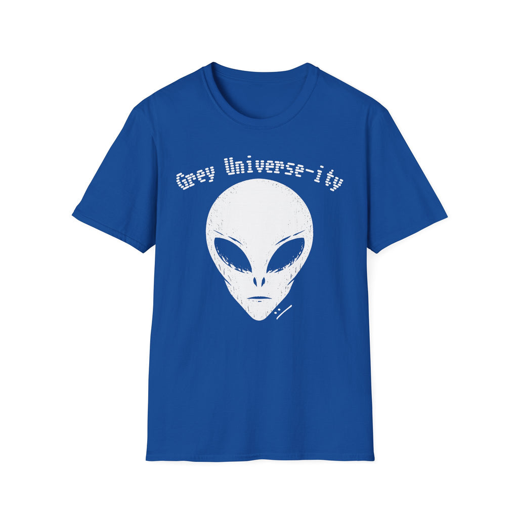 Alien Graphic T-Shirt — “Grey Universe-ity” Retro UFO Tee