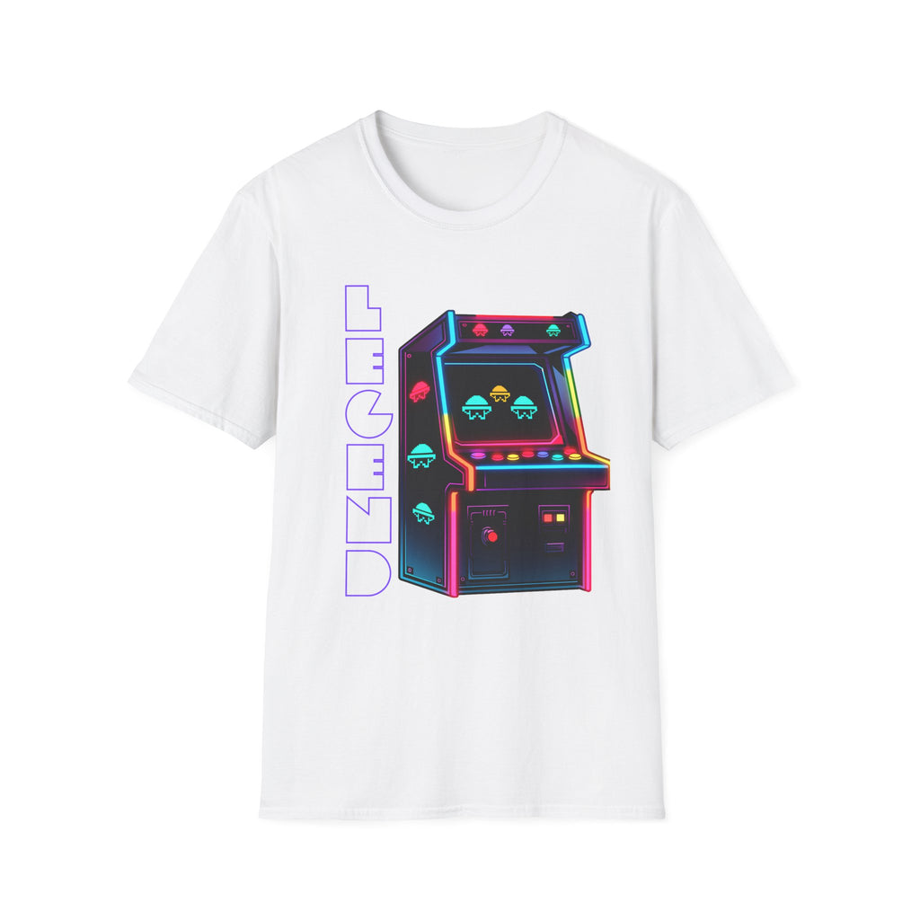 Retro Neon Arcade T-Shirt - 'Legend' Vintage Video Game Tee