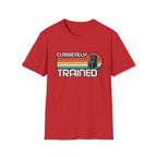 Classically Trained Retro Sunset Arcade T-Shirt - Vintage Pixel Text Gaming Tee