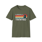 Classically Trained Retro Sunset Arcade T-Shirt - Vintage Pixel Text Gaming Tee