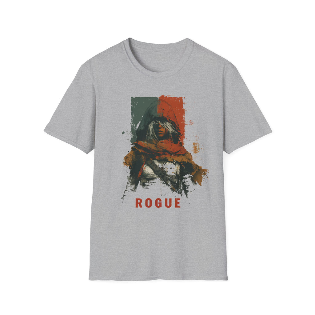 Rogue Hooded Figure T-Shirt - Grunge Painterly Graphic Tee