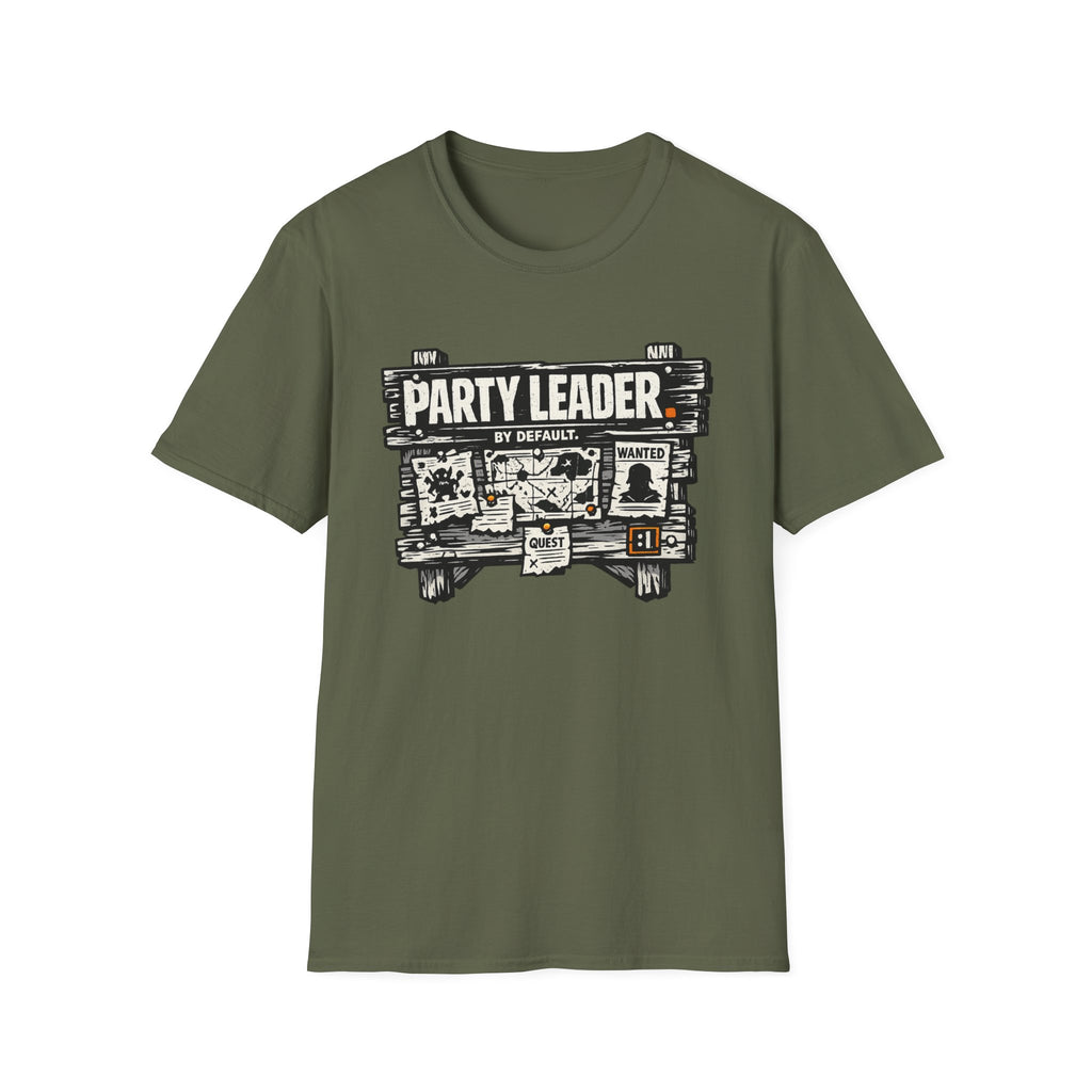 Funny 'Party Leader by Default' Graphic T-Shirt