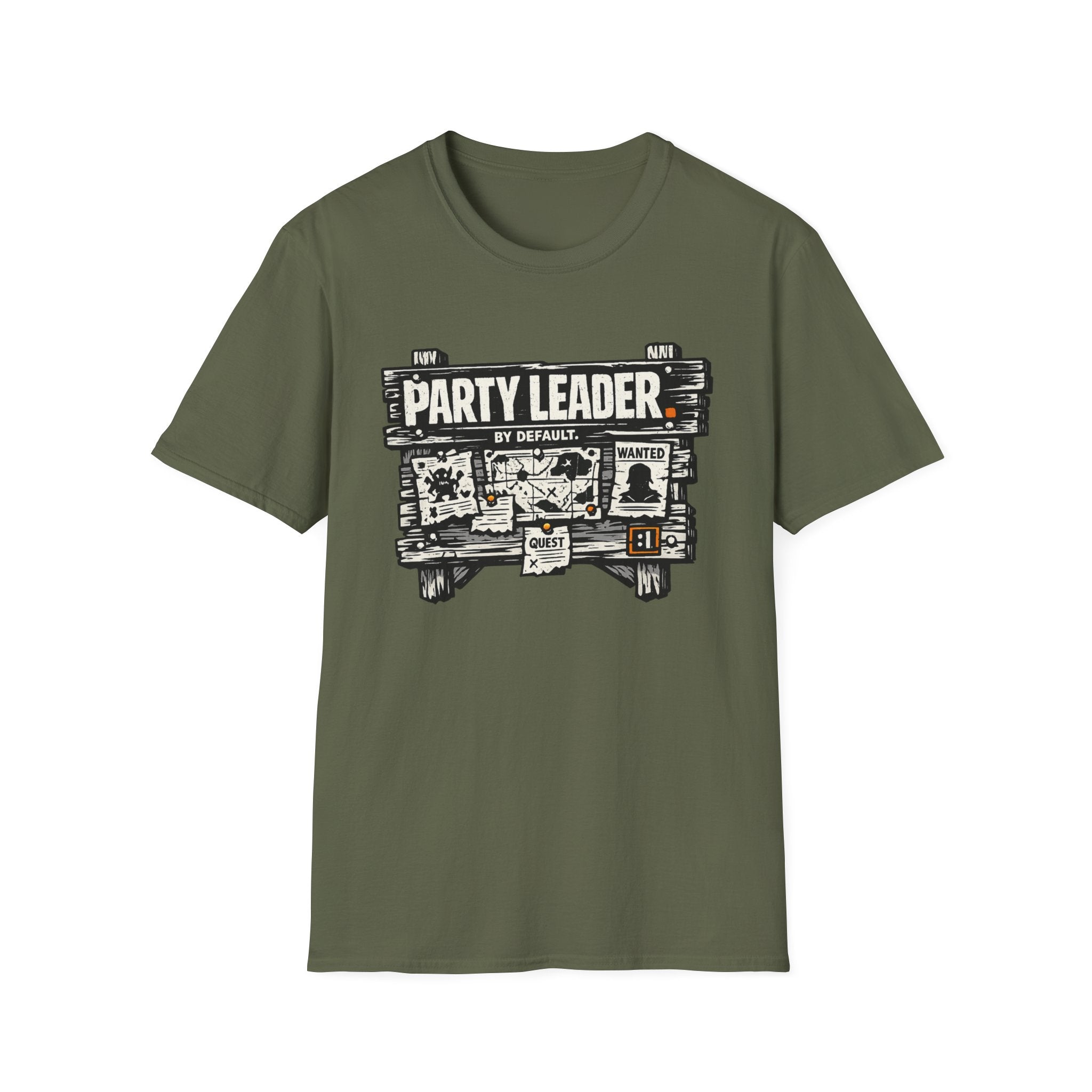 Funny 'Party Leader by Default' Graphic T-Shirt