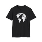 Earth Globe T-Shirt — Minimal White World Tee