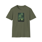 'Maintenance' Mode Retro Futuristic - Gardener Cityscape T-Shirt