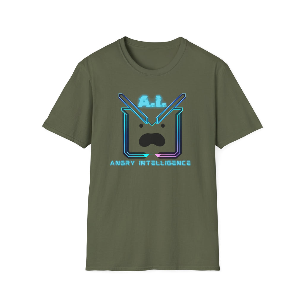 A.I. Angry Intelligence T-Shirt - Retro Neon Tech Graphic Tee
