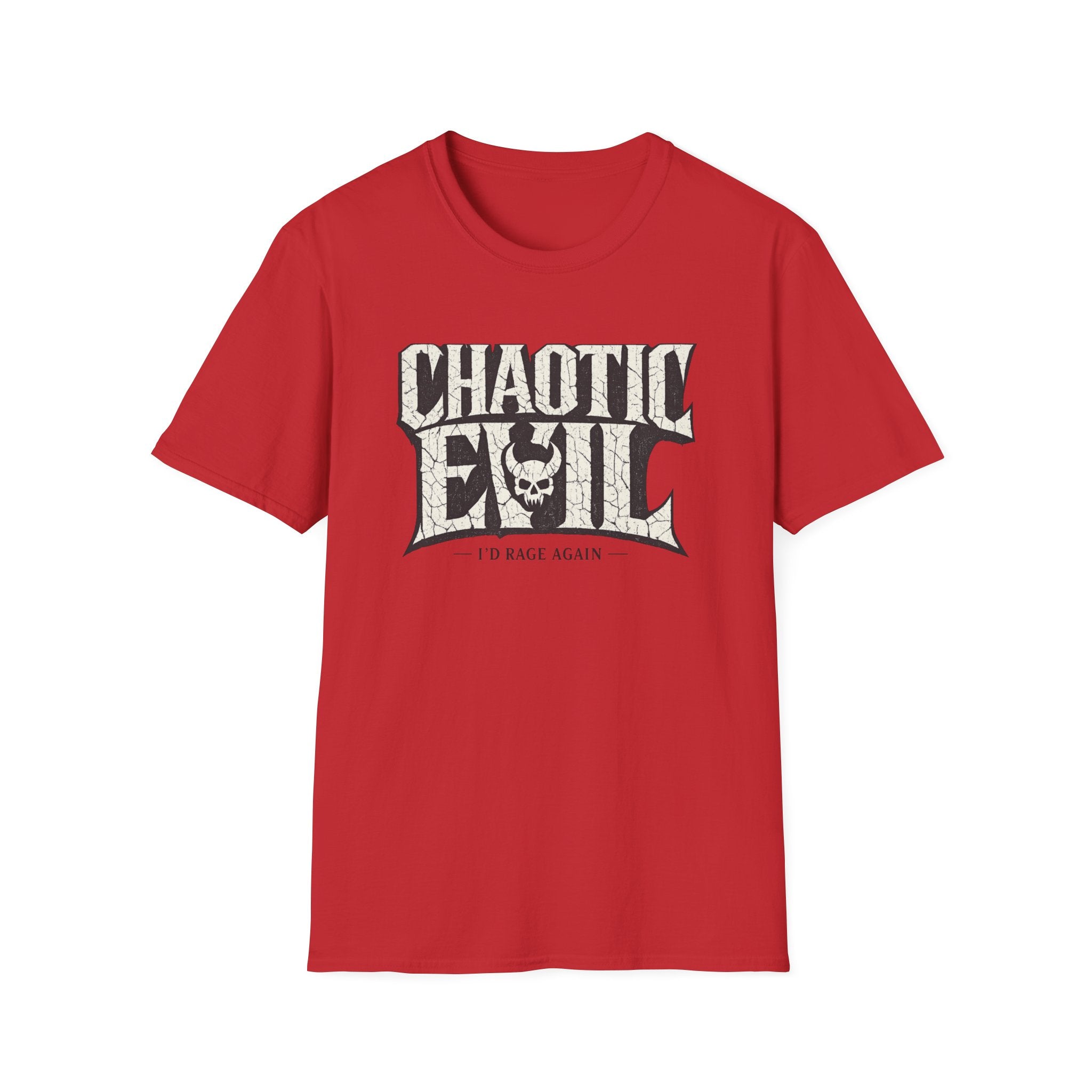 Chaotic Evil Skull T-Shirt - D&D Inspired Gothic Roleplay Tee