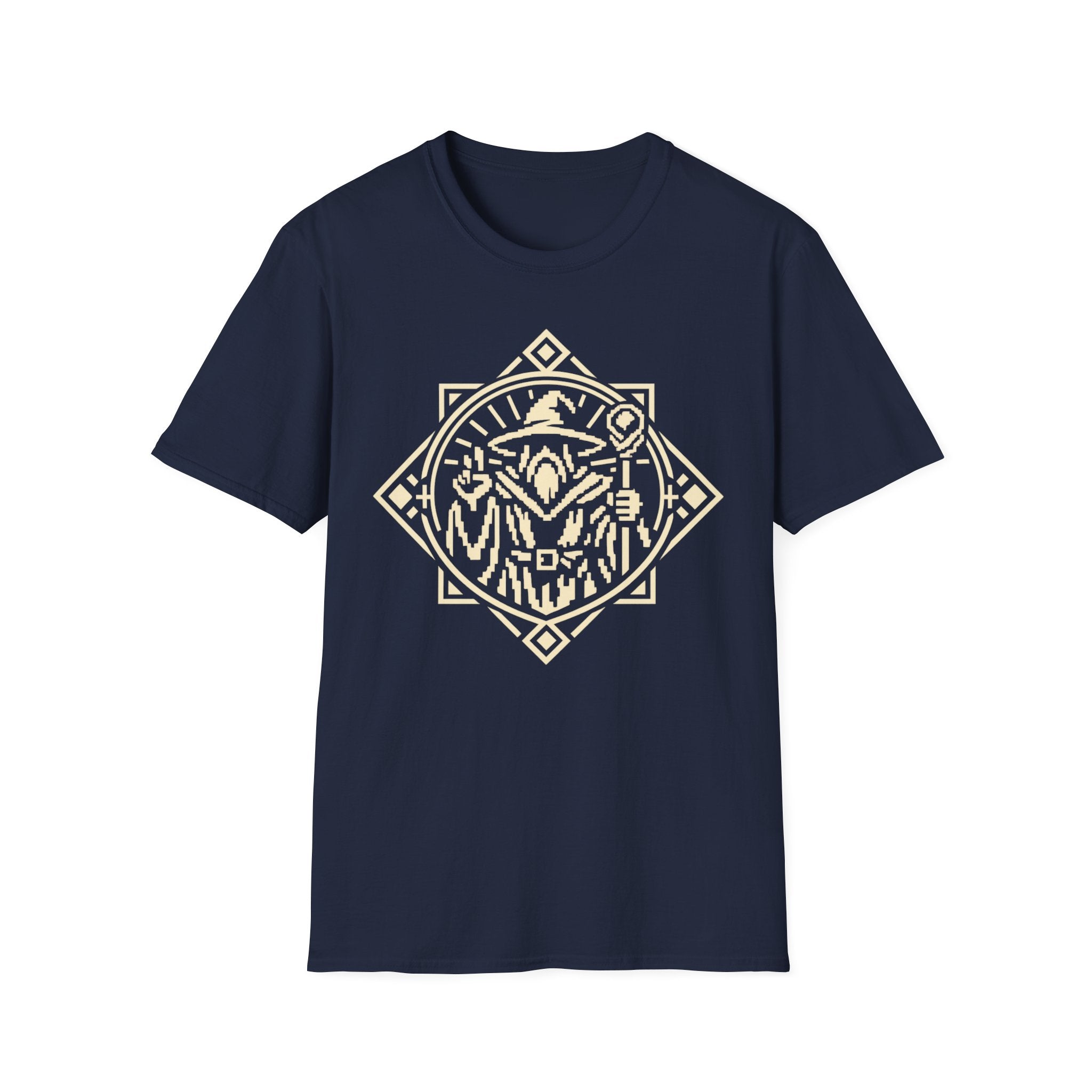 Mystic Wizard T-Shirt - Geometric Arcane Mage Design