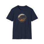 'Long Rest' Dragon Campfire T-Shirt — Night Sky Fantasy Graphic Tee