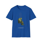 Sad Ogre Graphic T-Shirt - Cute Green Monster Swinging Tee