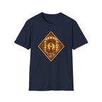 Glowing Lantern T-Shirt — Vintage Stone Diamond Pattern Tee