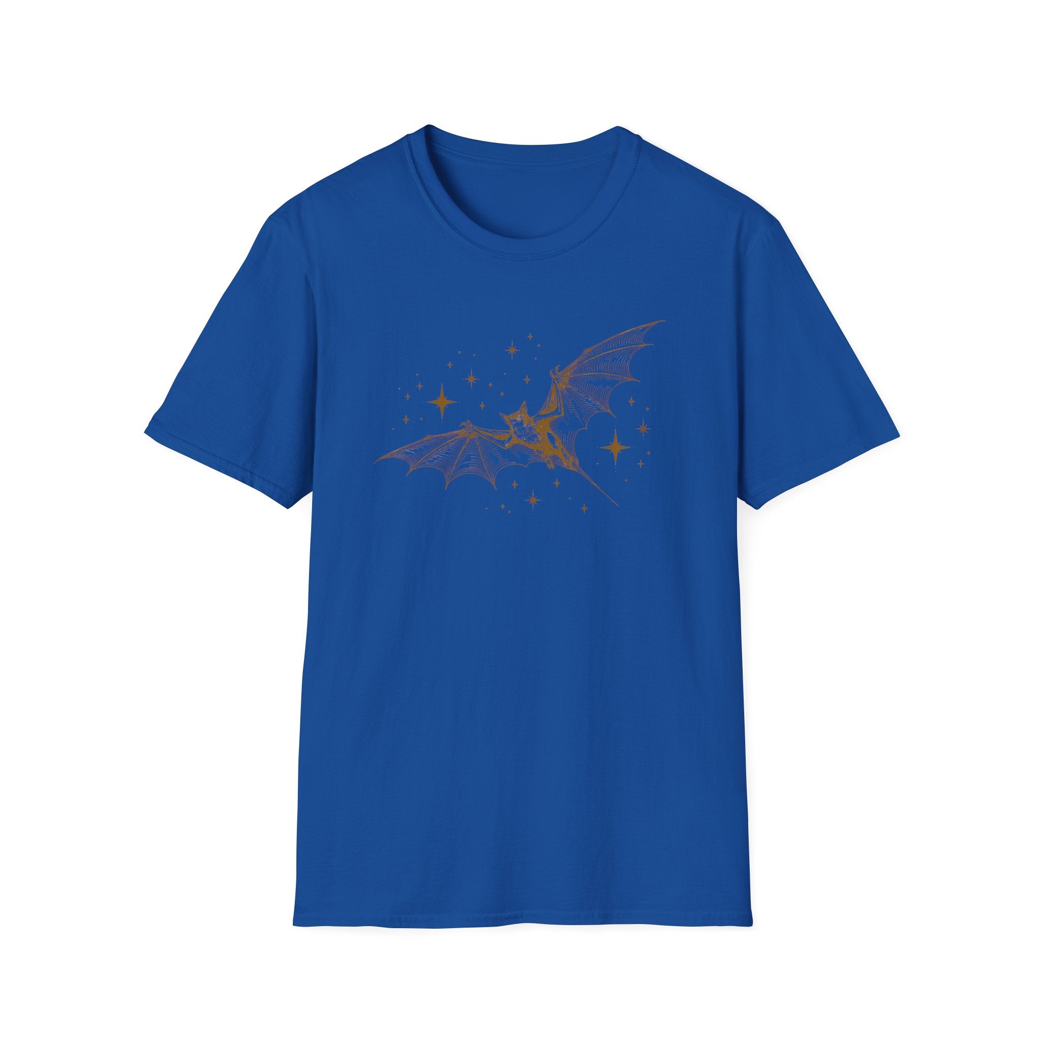 Bat & Stars Graphic T-Shirt — Vintage Moonlight Bat Tee