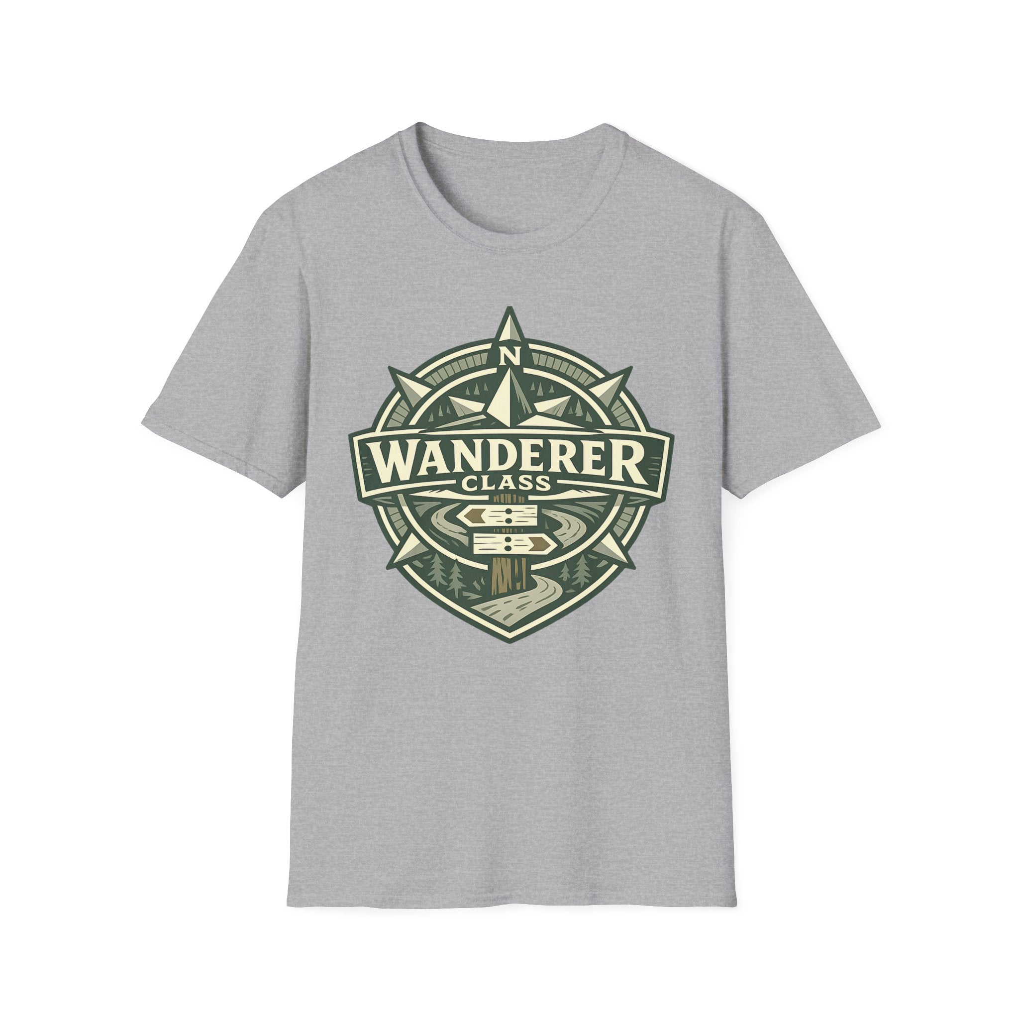 Wanderer Class T-Shirt - Adventure Compass Graphic Tee