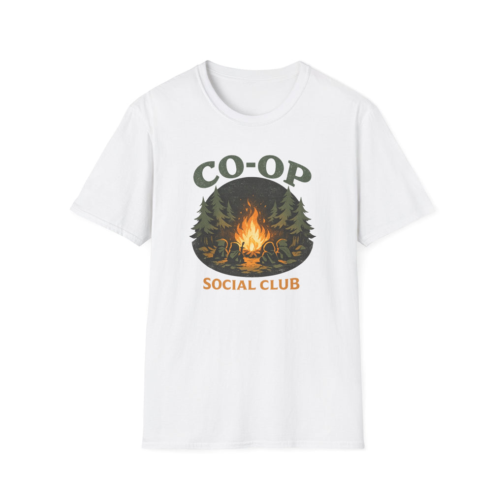 Co-Op Social Club T-Shirt – Campfire Forest Graphic Tee