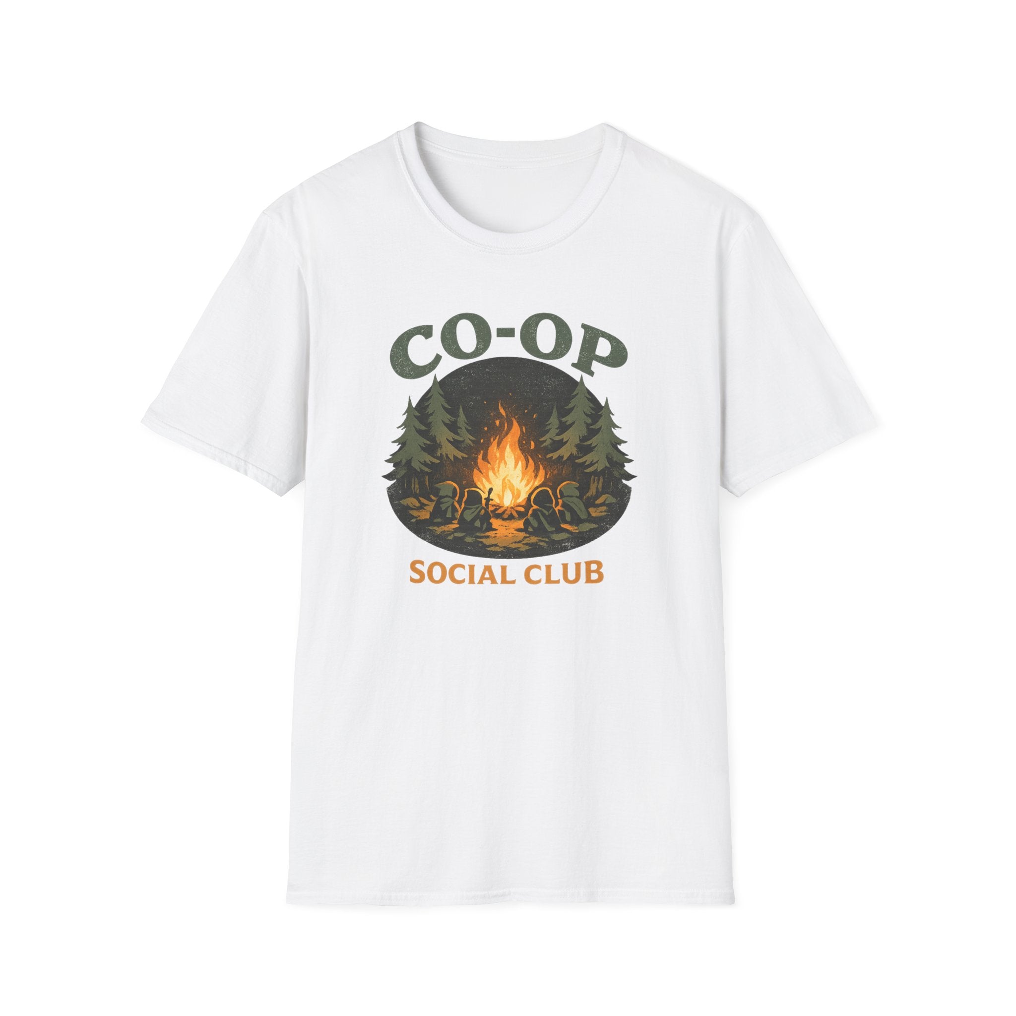 Co-Op Social Club T-Shirt – Campfire Forest Graphic Tee