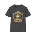 Hard Mode Merit Badge T‑Shirt — Retro Lantern Gaming/Outdoors Crew Tee