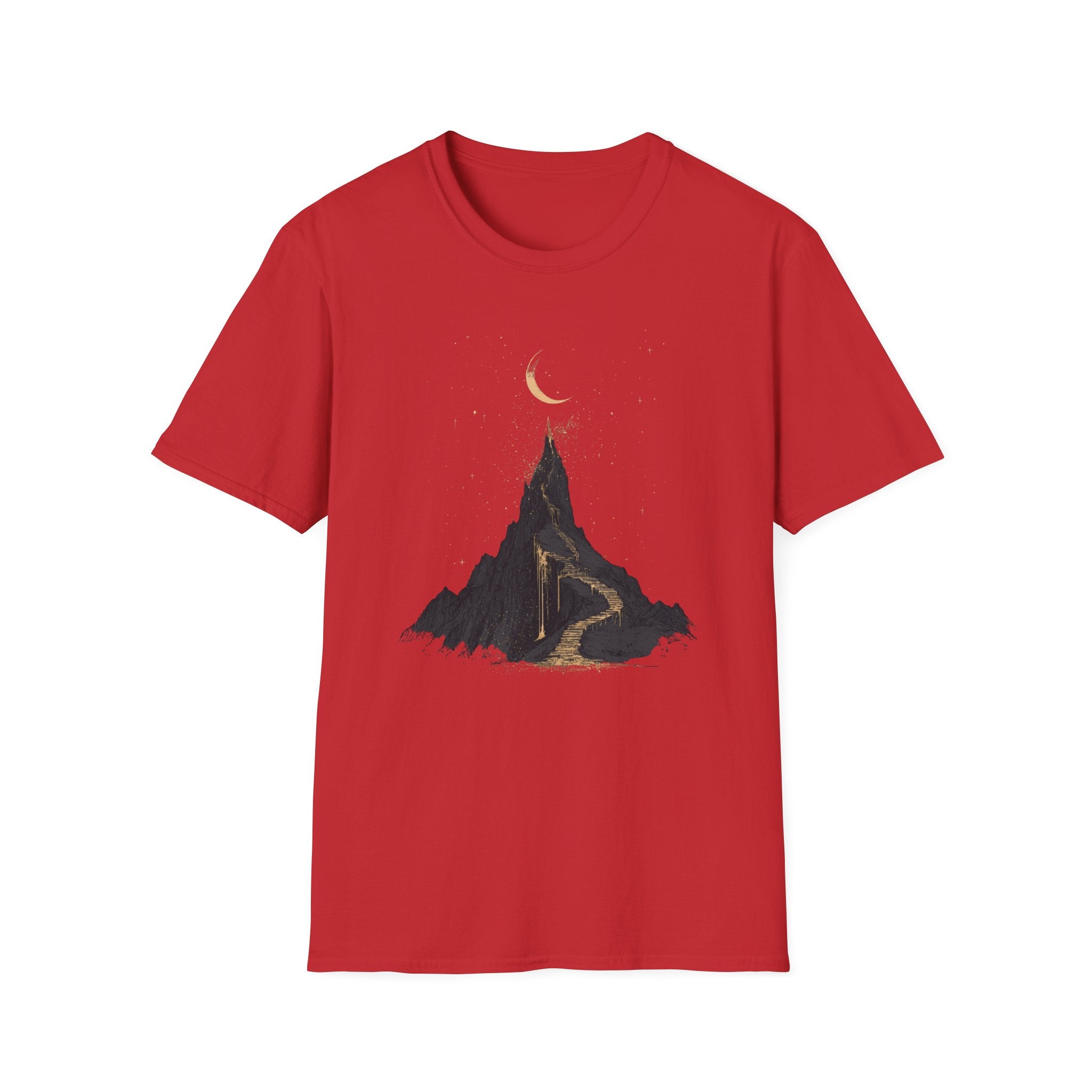 Mountain Peak T-Shirt — Minimal Moon & Golden Path Tee