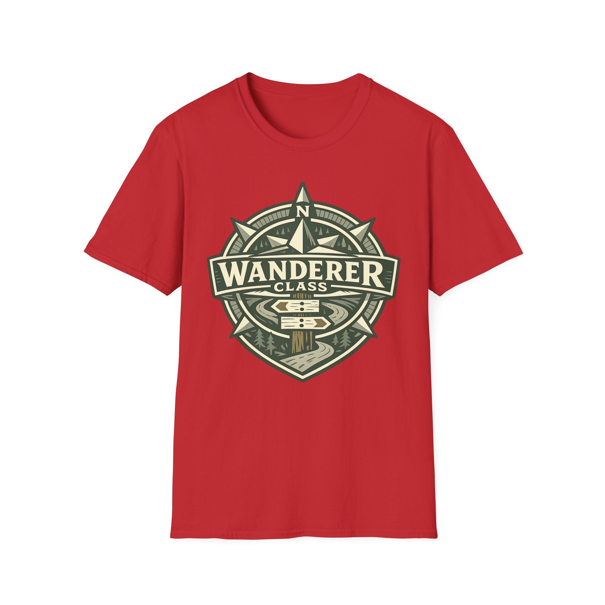 Wanderer Class T-Shirt - Adventure Compass Graphic Tee