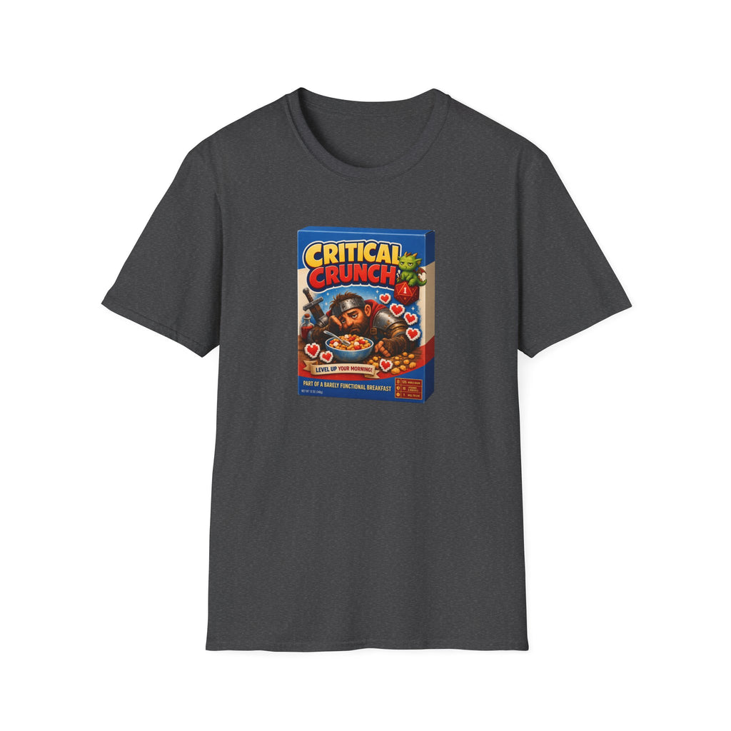 Critical Crunch Cereal T-Shirt — Retro Gaming Breakfast Tee
