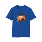 'Waiting For Signal' Astronaut Graphic T-Shirt - Retro Radio Sunset