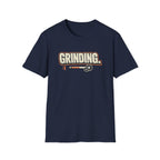 Grinding T-Shirt — Motivational Hustle Tee with Progress Bar & Gear