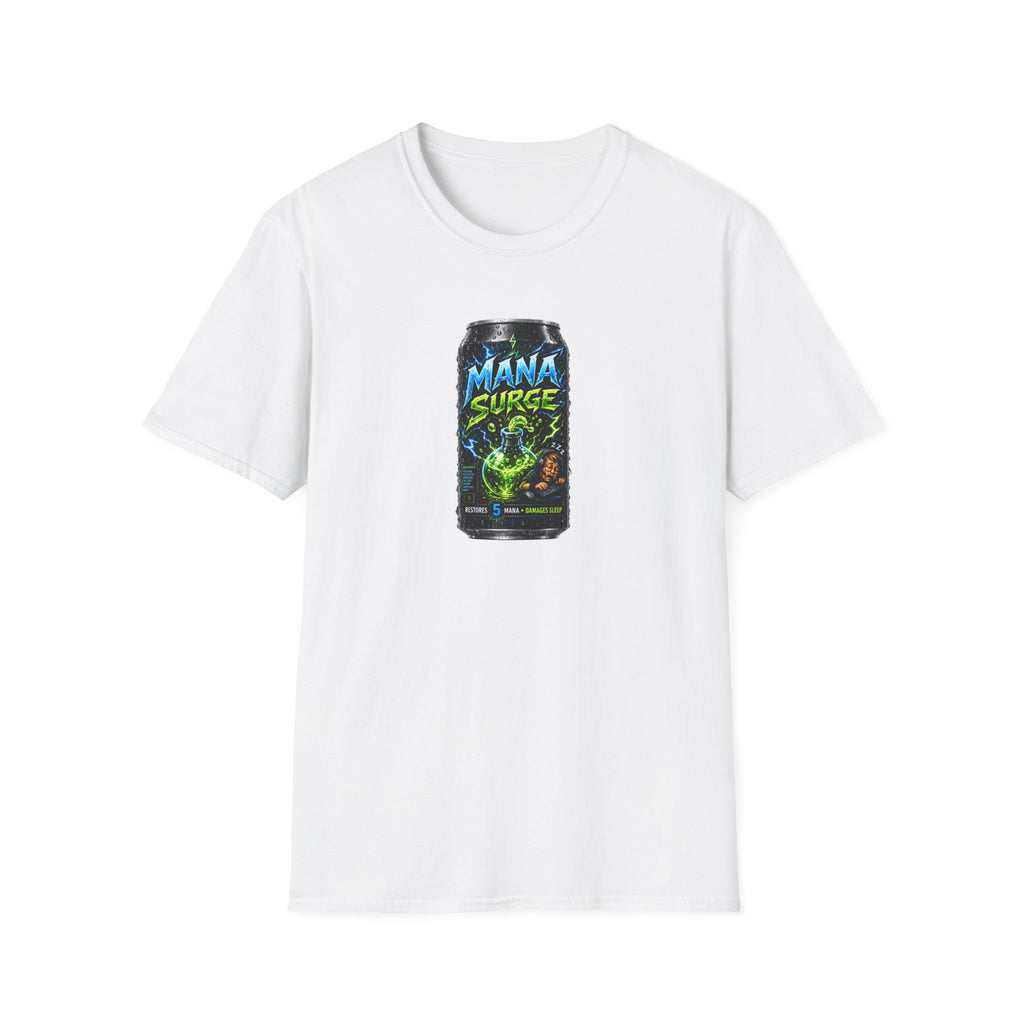 Mana Surge Energy Drink Can T-Shirt — Gamer & Fantasy Graphic Tee