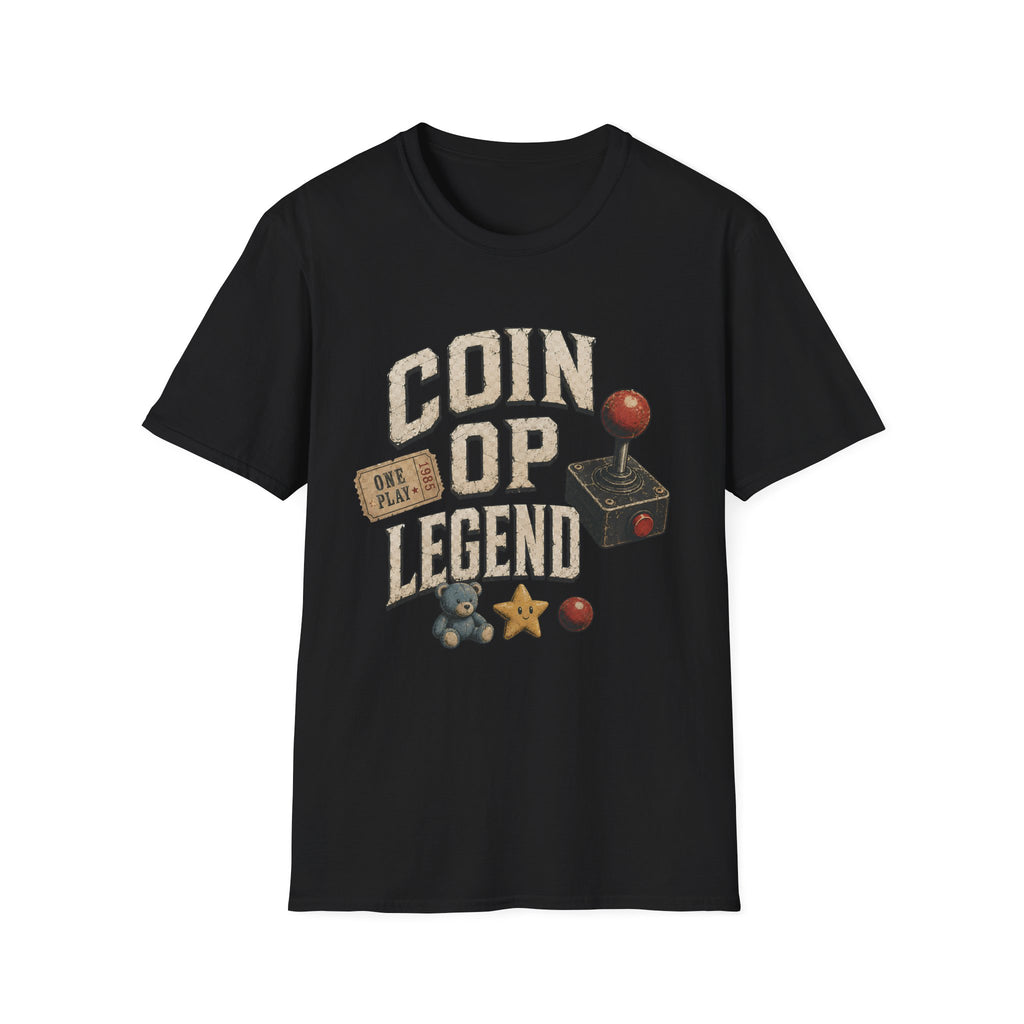 Coin Op Legend Retro Arcade T-Shirt - Vintage Joystick Tee