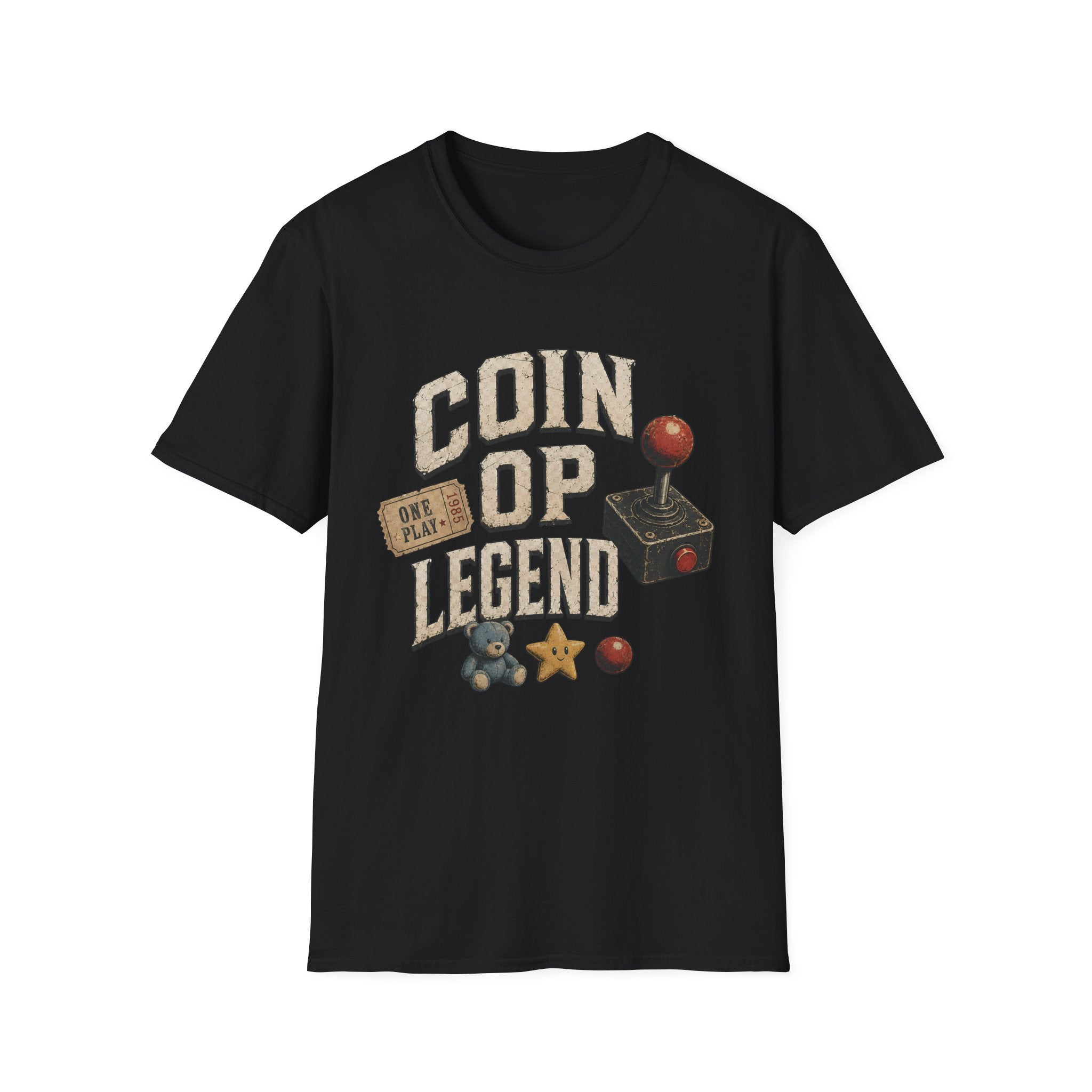 Coin Op Legend Retro Arcade T-Shirt - Vintage Joystick Tee