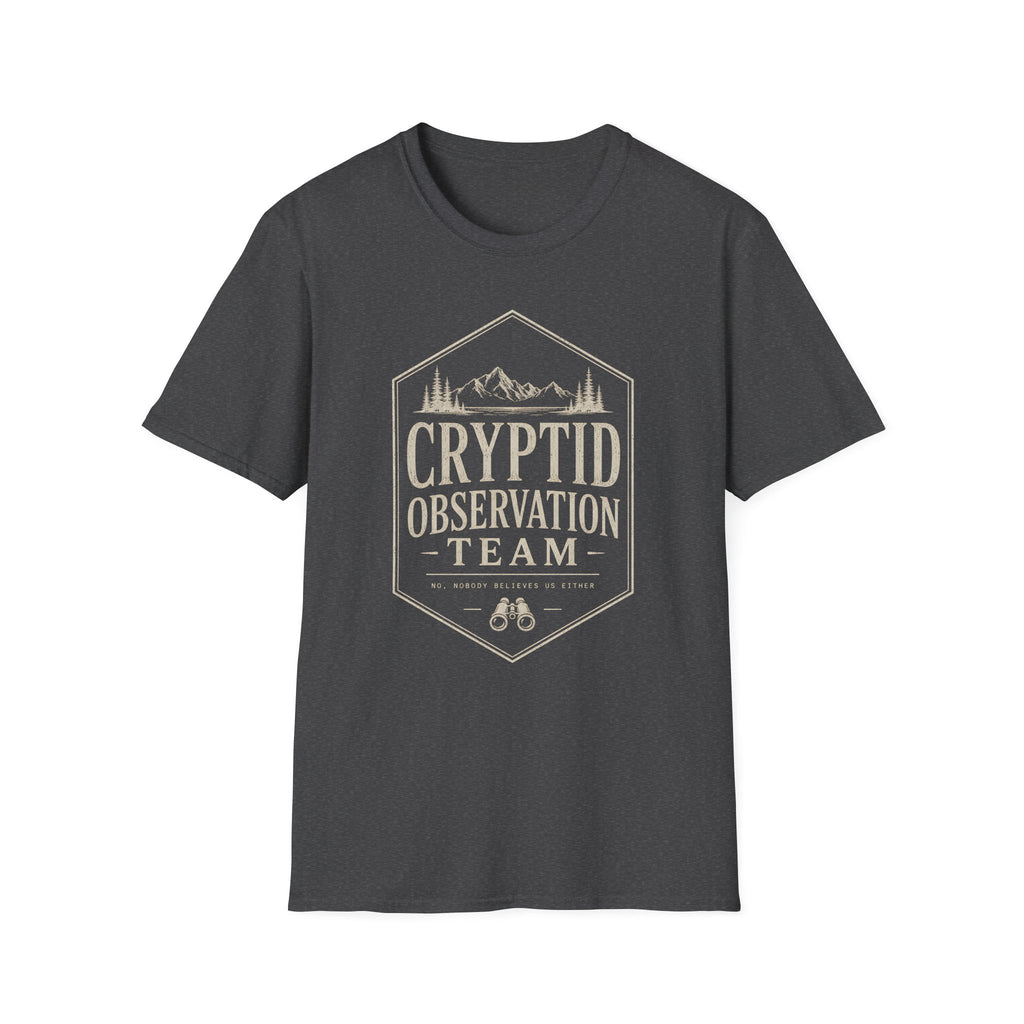 Cryptid Observation Team T-Shirt - Outdoor Adventure Bigfoot Sasquatch Tee