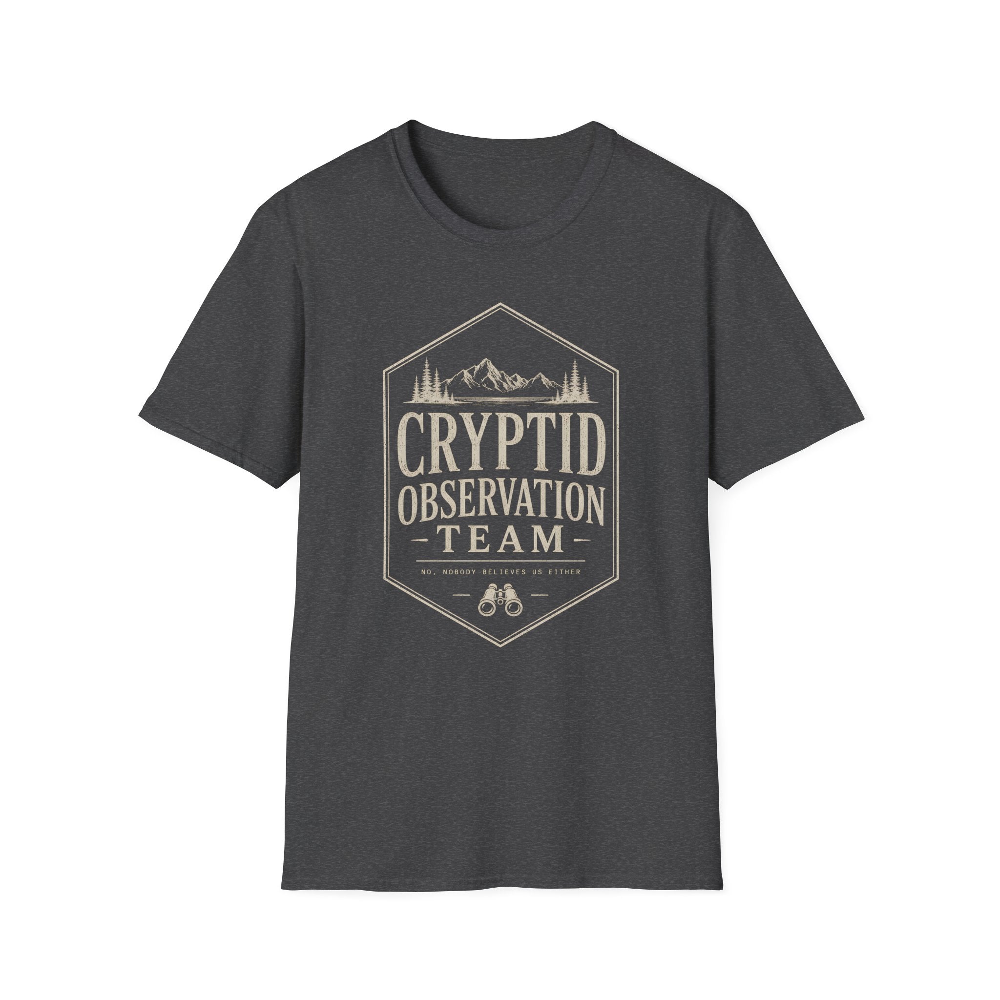 Cryptid Observation Team T-Shirt - Outdoor Adventure Bigfoot Sasquatch Tee