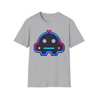 Neon Robot Tee - Retro Glowing Cute Bot Graphic T-Shirt