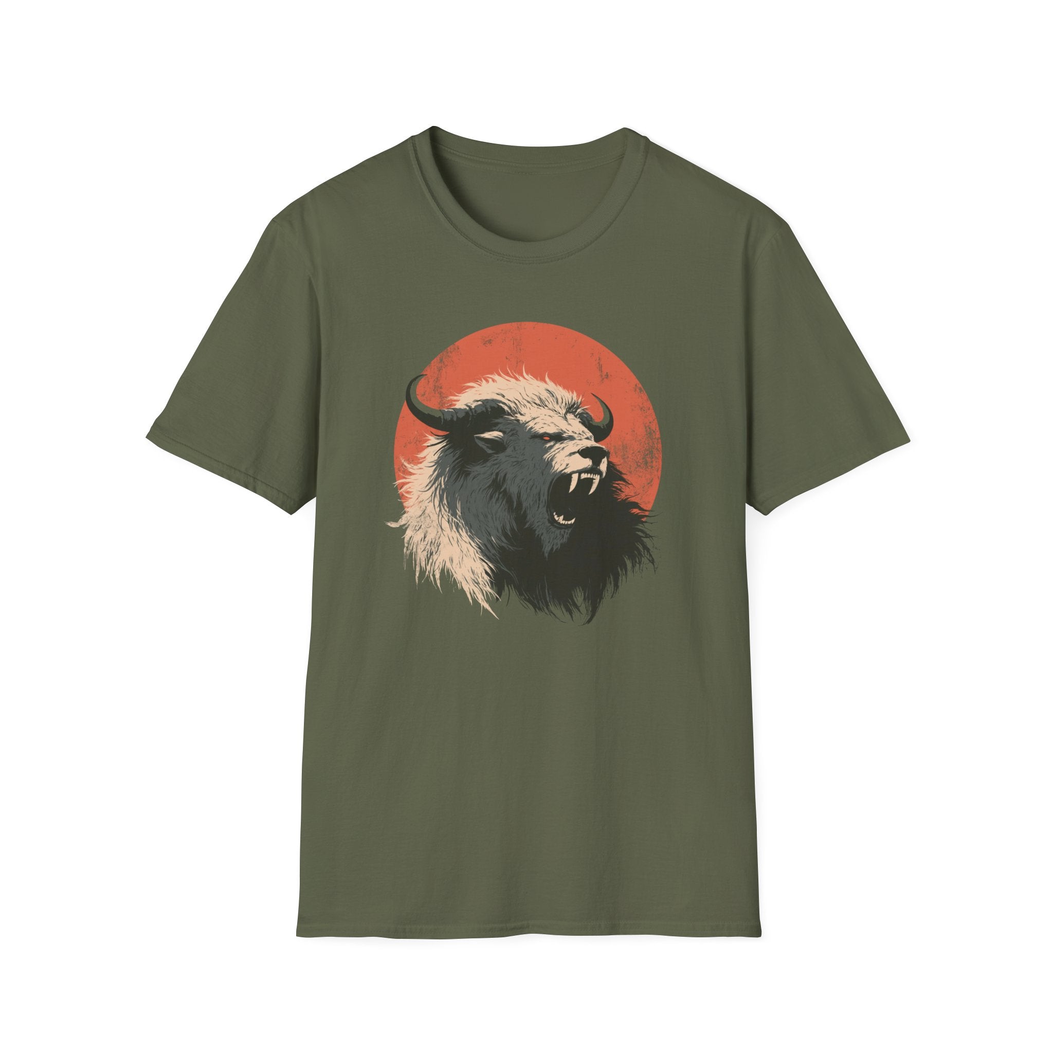Mythic Yeti Beast Sunset T-Shirt - Vintage Monster Graphic Tee