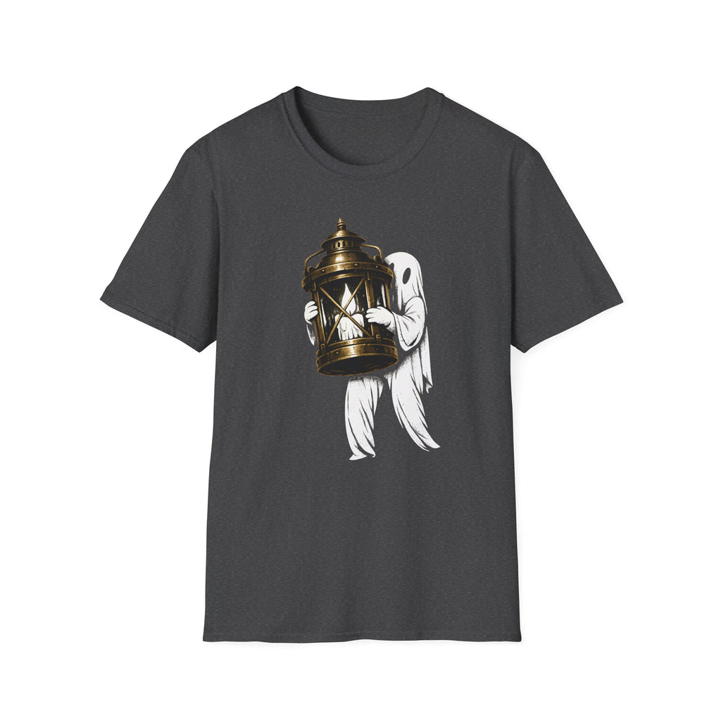 Ghost Holding Lantern T-Shirt - Spooky Vintage Tee