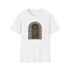 Medieval Mystery Stone Arch Door T-Shirt - Rustic Castle Entrance Graphic Tee