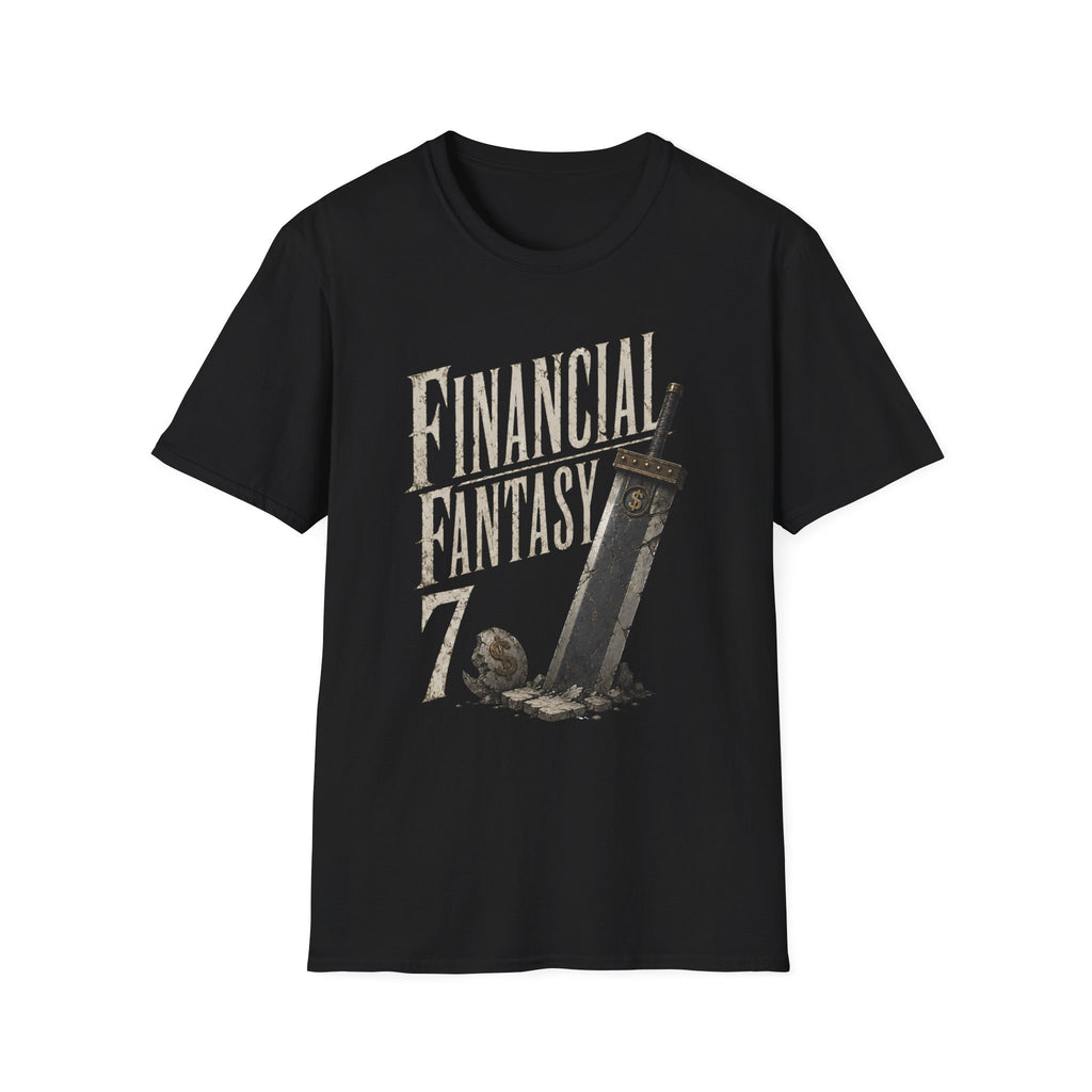 Financial Fantasy T-Shirt - Funny Retro RPG Parody Gamer Tee