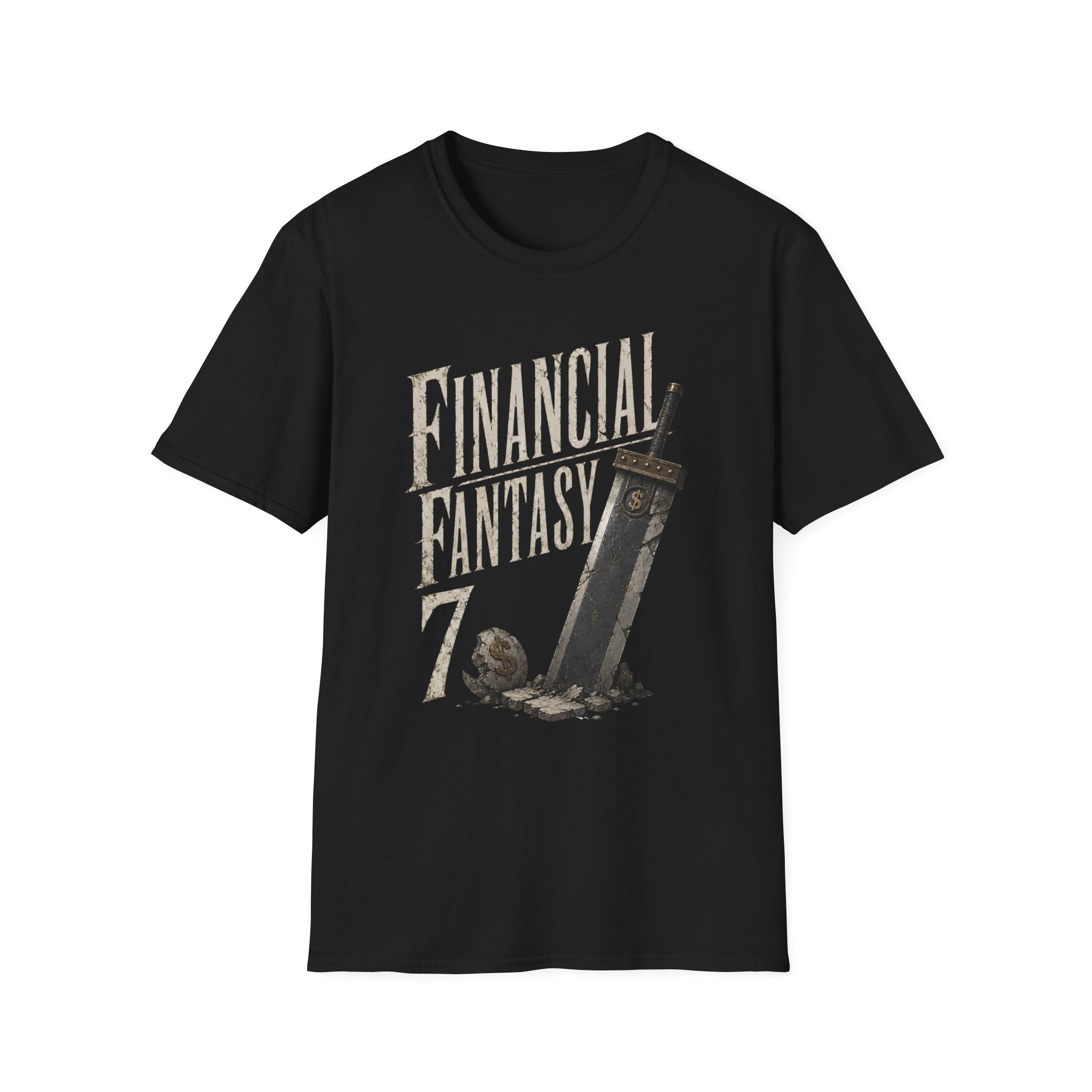 Financial Fantasy T-Shirt - Funny Retro RPG Parody Gamer Tee