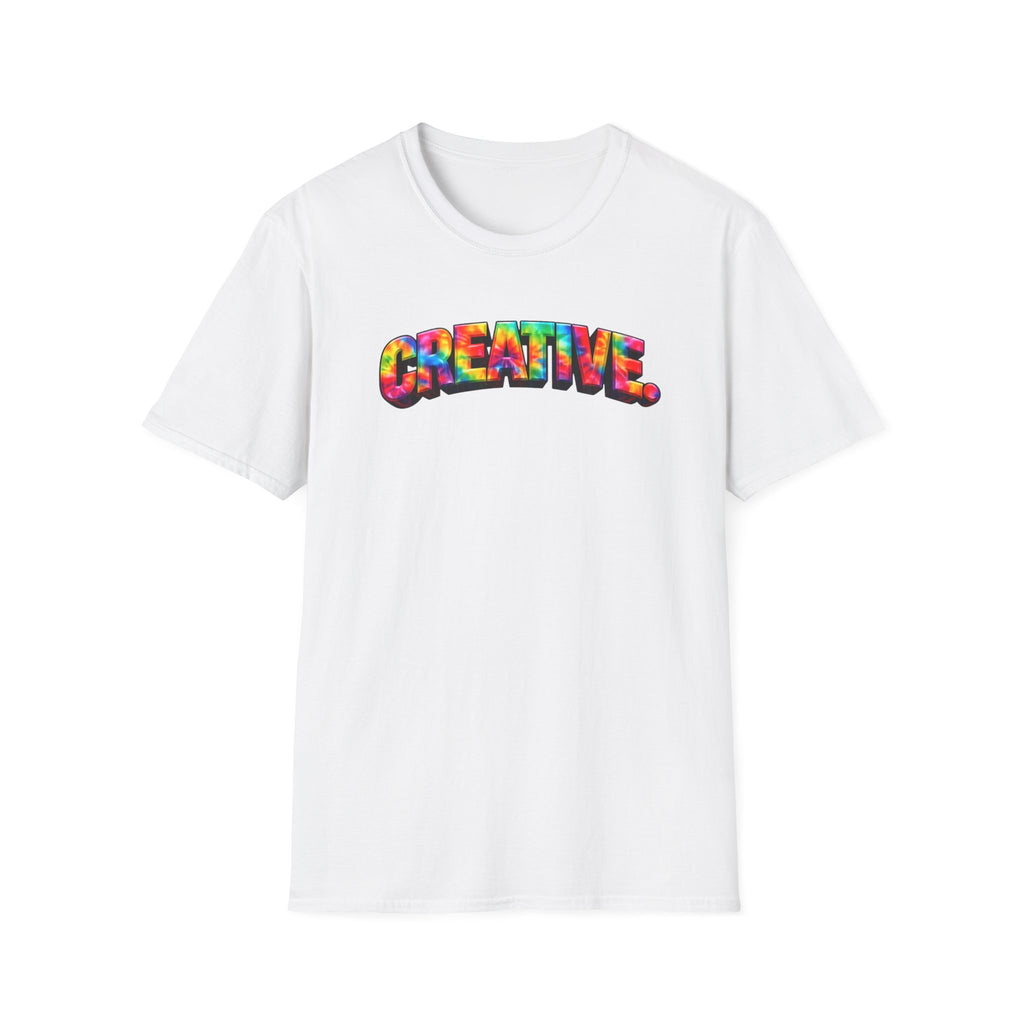 Creative Tie-Dye T-Shirt — Bold Rainbow Graphic Tee