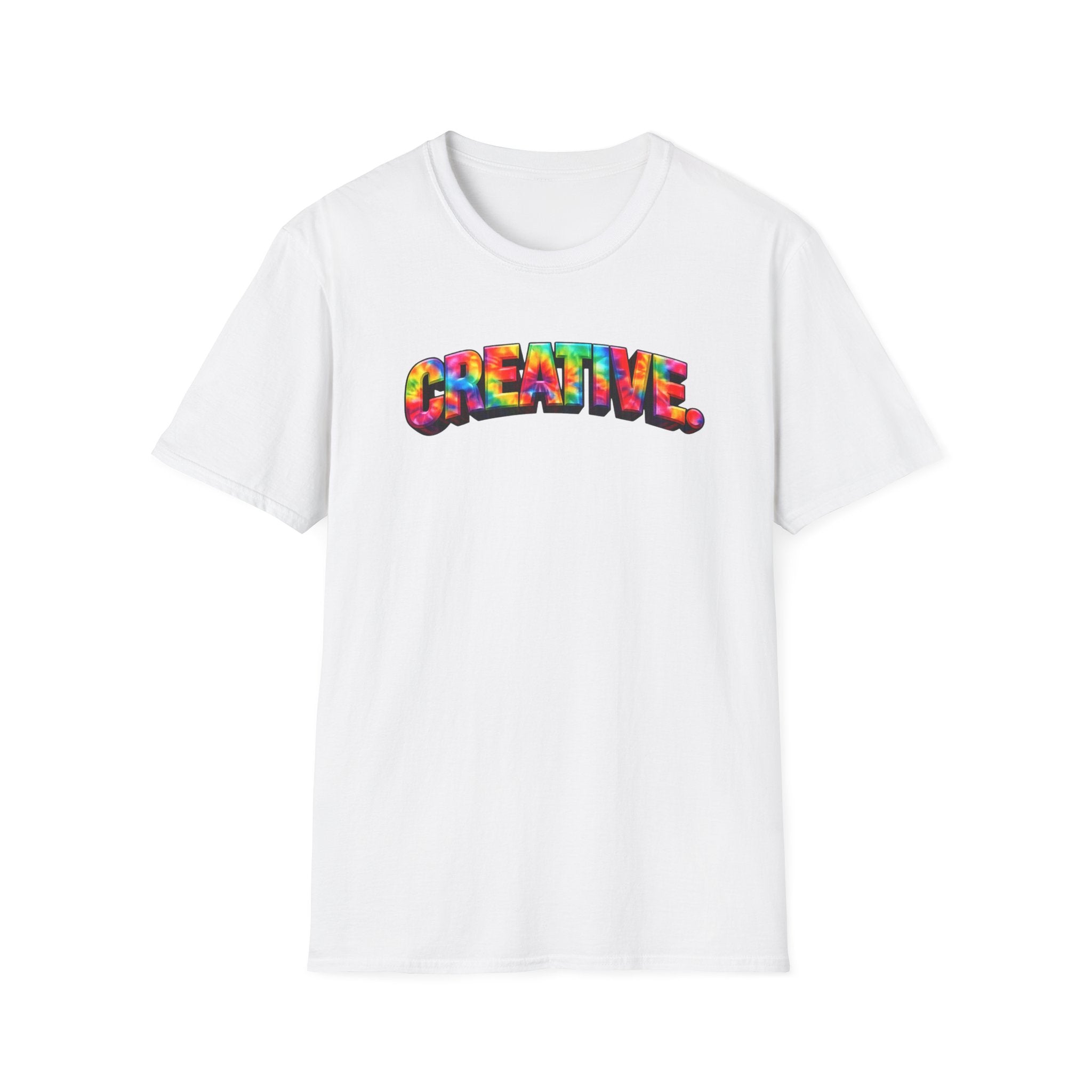 Creative Tie-Dye T-Shirt — Bold Rainbow Graphic Tee